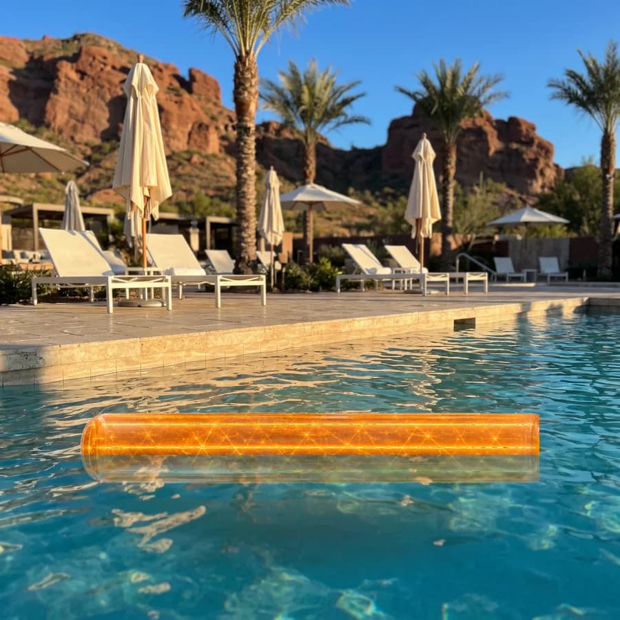 Sand Castle Premium Noodle flottant dans une piscine de resort en Arizona